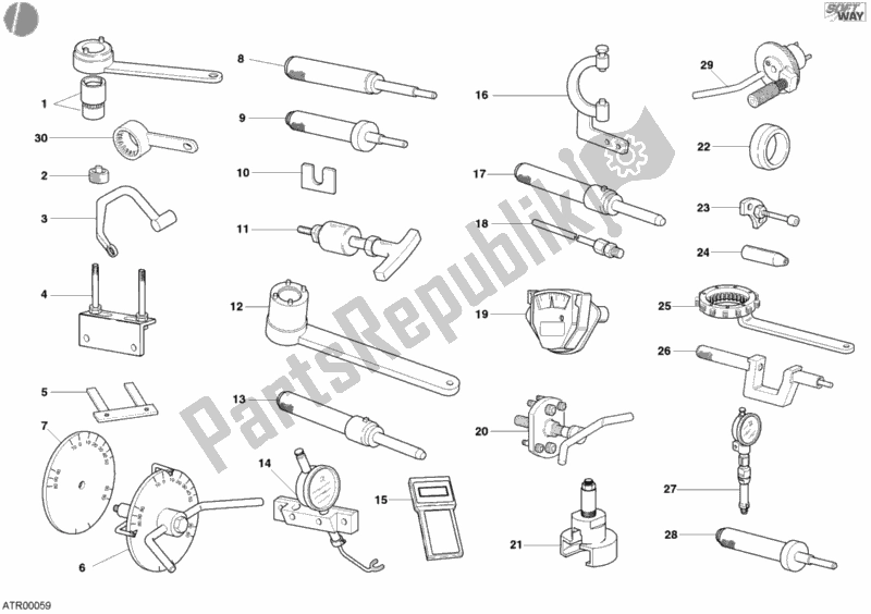 Toutes les pièces pour le Outils De Service D'atelier, Moteur du Ducati Sport ST4 S 996 2003